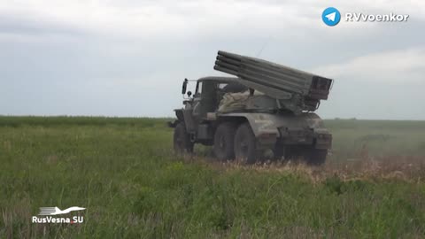 Ukraine War - Russian multiple rocket launcher strikes on positions of the AFU