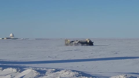 Hovercraft on the Arctic Ocean