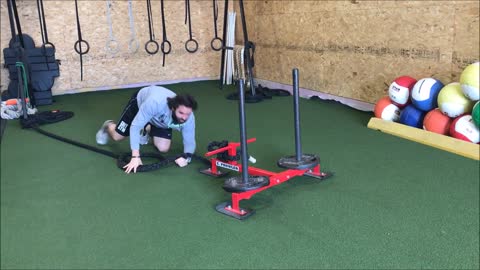 Plank + 1Arm Sled Pull