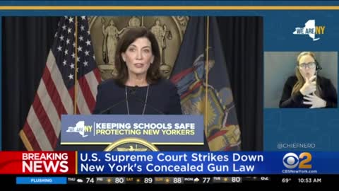 NY Gov. Hochul: "Insanity of Gun Culture Has Possessed Everyone Up to the Supreme Court".