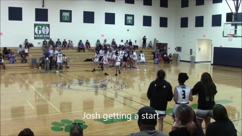 Josh first 8th grade basketball game