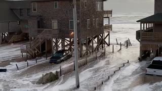 Storm Sends Tide Overland