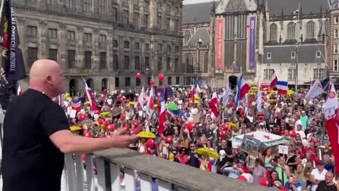 Dutch People protest against the government