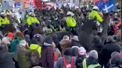 Canadian Police Trample Peaceful Protesters With Horses