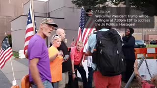 PRESIDENT TRUMP calls Protesters Outside the DC Gulag -- During Nightly Vigil!