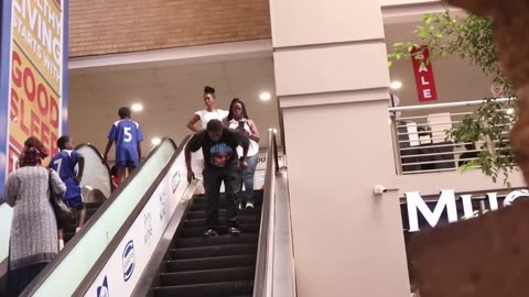 MAN THONG PRANK ON THE ESCALATOR🤣