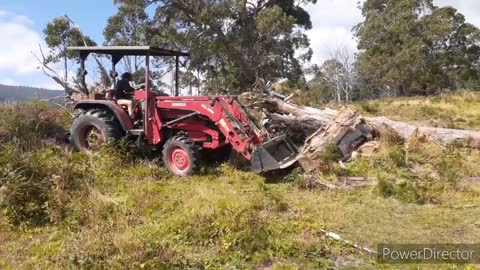 Pushing firewood