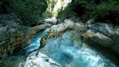 Relaxing water sounds in the forest for sleeping and meditation