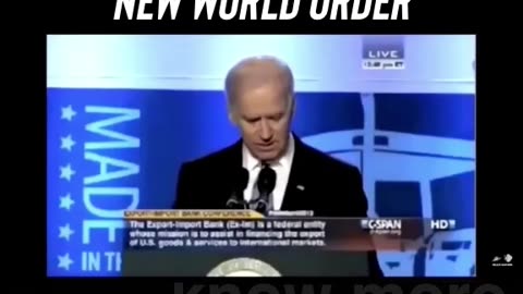 New World Order: they have to tell us