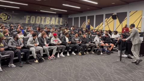 Deion Sanders Meets with the Colorado Football Team Players for the First Time