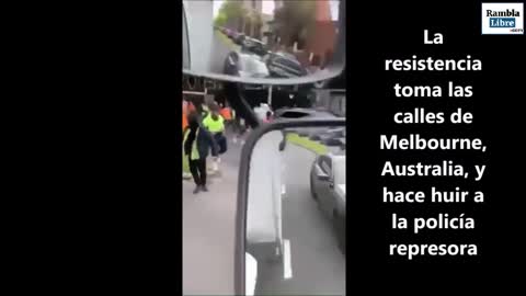 La resistencia anti Covid en Melbourne hace huir a la policía represora