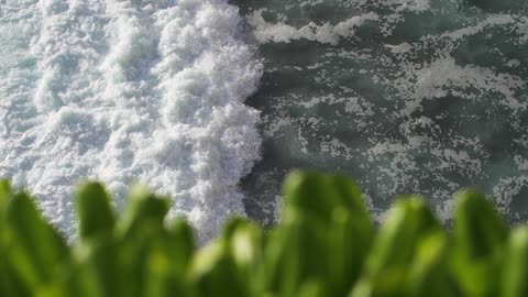 Remote chance of Waves Crashing On Shores of Uluwatu Coast