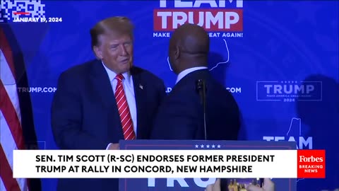 BREAKING NEWS: Tim Scott Endorses Trump For President, Rips Haley & DeSantis At New Hampshire Rally