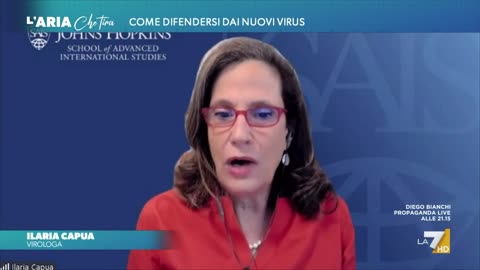 Malattia X,la virologa Ilaria Capua in tv:'Mi dispiace dirvelo ma arriveranno altre plandemie' 'Non è che ora che abbiamo avuto il Covid le plandemie non arriveranno più' Da febbraio 2023 lavora a Bologna alla Johns Hopkins Universit