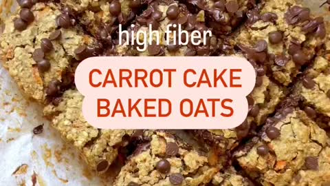 High Fiber Carrot Cake Baked Oats 😍