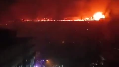 Multiple buildings on fire in Moscow, Russia