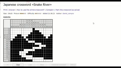 Nonograms - Snake River