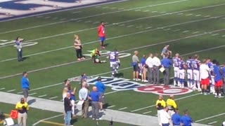 LeSean McCoy of the Buffalo Bills stretches during national anthem