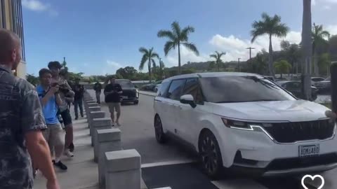 Julian has arrived at the federal court house in Saipan.