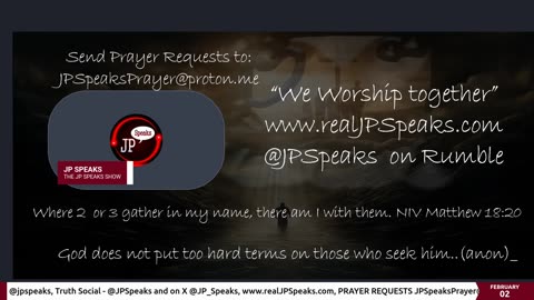 We Worship Together /w JP Speaks 2/02/2024