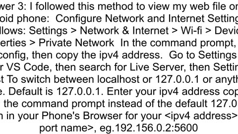 How can I see my HTML file on a mobile device using Live Server in VS Code