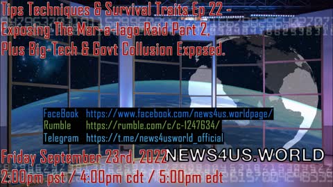 T. T. & S. T. Ep 22-Exposing The Mar-a-lago Raid Part 2, + Big Tech & Govt. Collusion Exposed