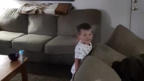 PART 2 AMAZING 2 YEAR OLD LIFTING COUCH