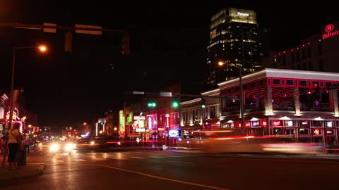 Crazy Time Lapse Of Busy Street At Night