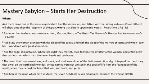 Is the great whore of mystery Babylon awake?