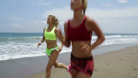 Running on beach