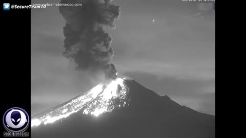 Strange Lights appear in sky after Volcano eruption