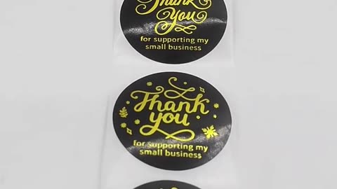 21 reasons why gold foil thank you stickers is going to be BIG in 2024#thankyoustickers