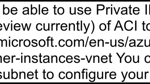 Determine IP addresses of Azure Container Instances