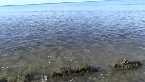 Clear sea after a downpour