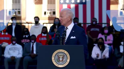 While yelling about voting rights, Biden slams his hand down and says "I'm tired of being quiet!"