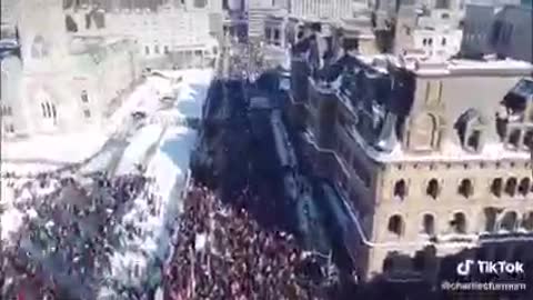 Drone footage of CROWD in Canada! EXCELLENT VIEW!!!