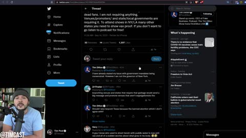 Tim Dillon Gets ROASTED For Performing At Venues With Vaccine Mandates, COVID Rules ONLY For Serfs