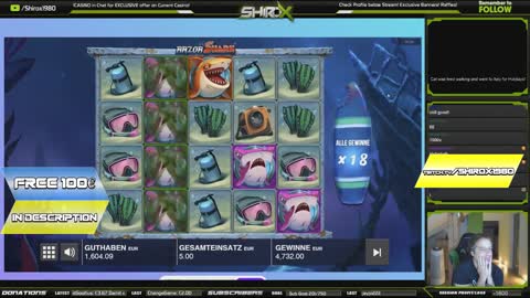 The Razor Shark top 5 BIG WINS - Record win on casino slot!