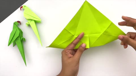 How To Make Paper Parrot - Origami Paper Parrot - How to make paper bird - Paper Craft - paper bird_