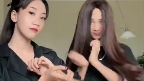 These two girls practice the latest shake