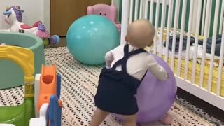 Bobo the Monkey Bouncing on Bouncy Balls