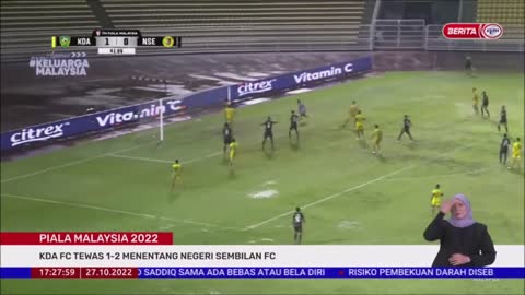 27 OKT 2022 -BERITA WILAYAH-PIALA MALAYSIA 2022-KDA FC TEWAS 1-2 MENENTANG N9 FC