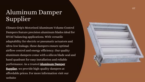 Aluminum Damper Supplier