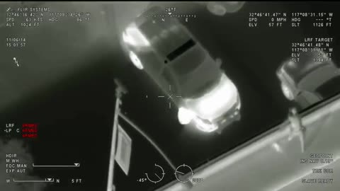 Helicopter View - Police Chase Stolen CHP Police Cruiser