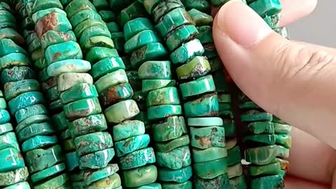 3Irregular Green 8mm Natural turquoise loose beads full strand 16inch high quality Beads