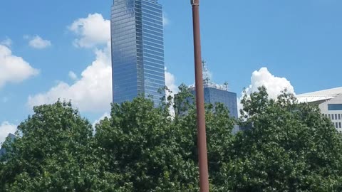 Dallas reunion tower from the ground