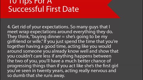 10 Tips For A Successful First Date