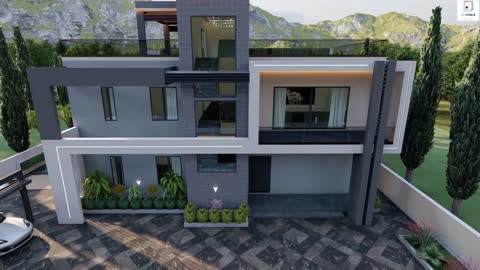 Modern House Design (19m x 17m) 6 Bedrooms with Estimate cost.