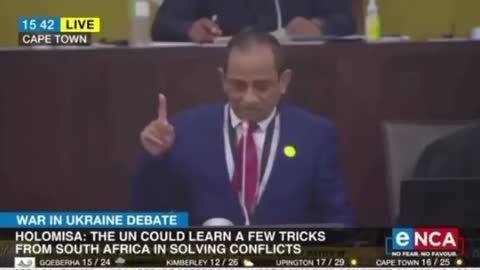 Shaik Emam - MP Of The National Freedom Party In South Africa - War In Ukraine