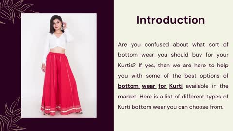 Different Types Of Bottom Wear For Kurtis